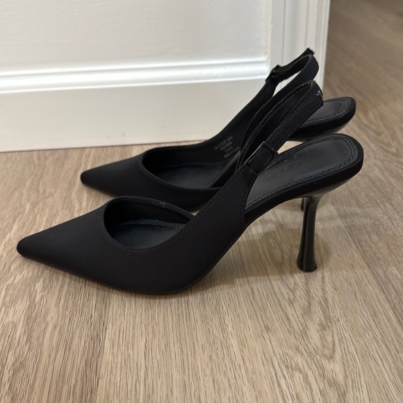 ASOS DESIGN Simmer slingback stiletto mid shoes in black - Picture 5 of 11